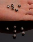 925 Sterling Silver Filigree Beads, Handmade Silver Beads, Solid Silver Beads, Spacer Beads, Jewelry Supply, M121B