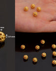 24K Gold Vermeil Filigree Beads, Handmade Silver Beads in 24K Gold, 925 Solid Silver Beads, Spacer Beads, Jewelry Supply, VM121A