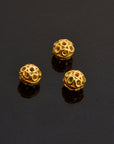 24K Gold Vermeil Filigree Beads, Handmade Silver Beads in 24K Gold, 925 Solid Silver Beads, Spacer Beads, Jewelry Supply, VM121A