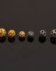 24K Gold Vermeil and 925 Silver Filigree Beads, Handmade Silver Beads, Gold Beads, Spacer Beads, Jewelry Supply, M/VM121 A-C