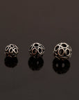 24K Gold Vermeil and 925 Silver Filigree Beads, Handmade Silver Beads, Gold Beads, Spacer Beads, Jewelry Supply, M/VM121 A-C