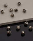 24K Gold Vermeil and 925 Silver Filigree Beads, Handmade Silver Beads, Gold Beads, Spacer Beads, Jewelry Supply, M/VM121 A-C