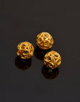 24K Gold Vermeil and 925 Silver Filigree Beads, Handmade Silver Beads, Gold Beads, Spacer Beads, Jewelry Supply, M/VM121 A-C