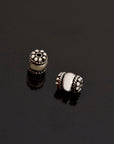 24K Gold Vermeil & 925 Silver Capped Beads, Handmade Silver Beads in Gold, Solid Silver Beads, Jewelry Supply, M/VM123