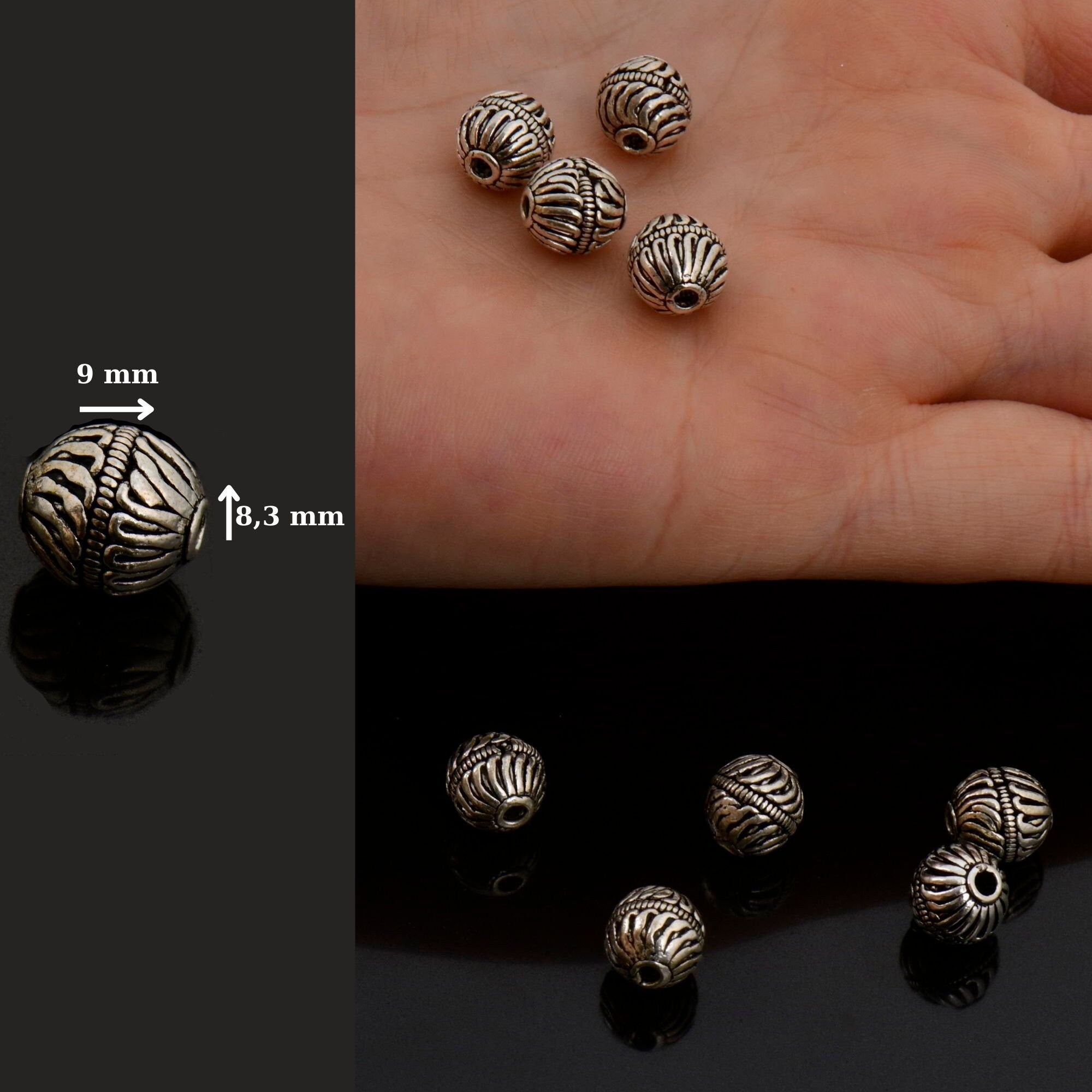 24K Gold Vermeil Striated Bicone Beads, Handmade Silver Beads in 24K Gold, 925 Solid Silver Beads, Spacer Beads, Jewelry Supply, M/VM117 A-E