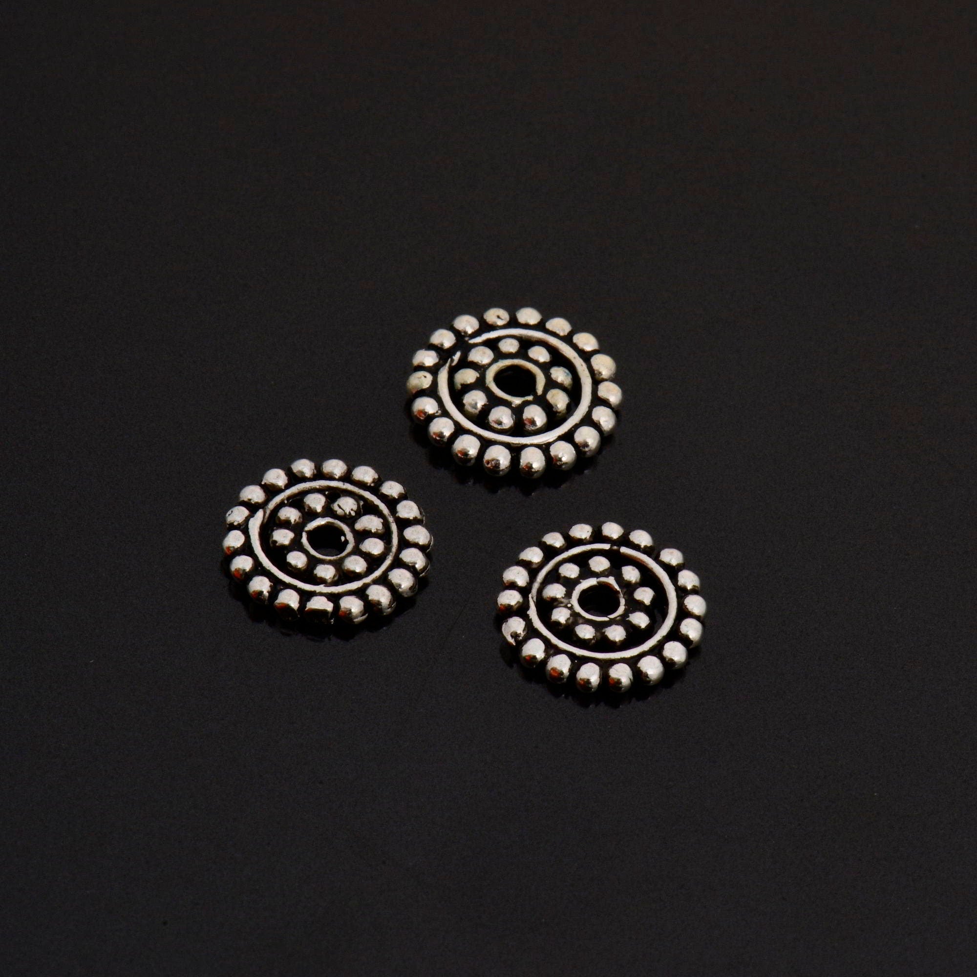 925 Sterling Silver Separators, Handmade Silver Separators, Solid Silver Beads, Spacer Beads, Jewelry Supply, M132B