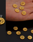 24K Gold Vermeil Separators, Handmade Silver Beads in 24K Gold, 925 Solid Silver Beads, Spacer Beads, Jewelry Supply, VM132B
