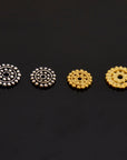 24K Gold Vermeil & 925 Silver Separators, Handmade Silver Beads in Gold, Solid Silver Beads, Spacer Beads, Jewelry Supply, M/VM132 A-B