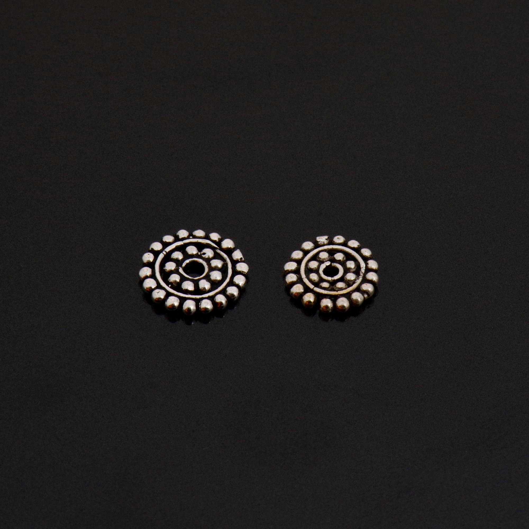 24K Gold Vermeil & 925 Silver Separators, Handmade Silver Beads in Gold, Solid Silver Beads, Spacer Beads, Jewelry Supply, M/VM132 A-B