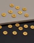 24K Gold Vermeil & 925 Silver Separators, Handmade Silver Beads in Gold, Solid Silver Beads, Spacer Beads, Jewelry Supply, M/VM132 A-B