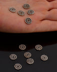 24K Gold Vermeil & 925 Silver Separators, Handmade Silver Beads in Gold, Solid Silver Beads, Spacer Beads, Jewelry Supply, M/VM132 A-B