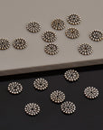 24K Gold Vermeil & 925 Silver Separators, Handmade Silver Beads in Gold, Solid Silver Beads, Spacer Beads, Jewelry Supply, M/VM132 A-B