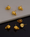 24K Gold Vermeil and 925 Silver Ear Post, Solid Silver Earring Studs with Loop, Gold Plated Earring Posts, Jewelry Making Findings, M/VM136