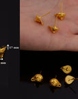 24K Gold Vermeil and 925 Silver Ear Post, Solid Silver Earring Studs with Loop, Gold Plated Earring Posts, Jewelry Making Findings, M/VM136