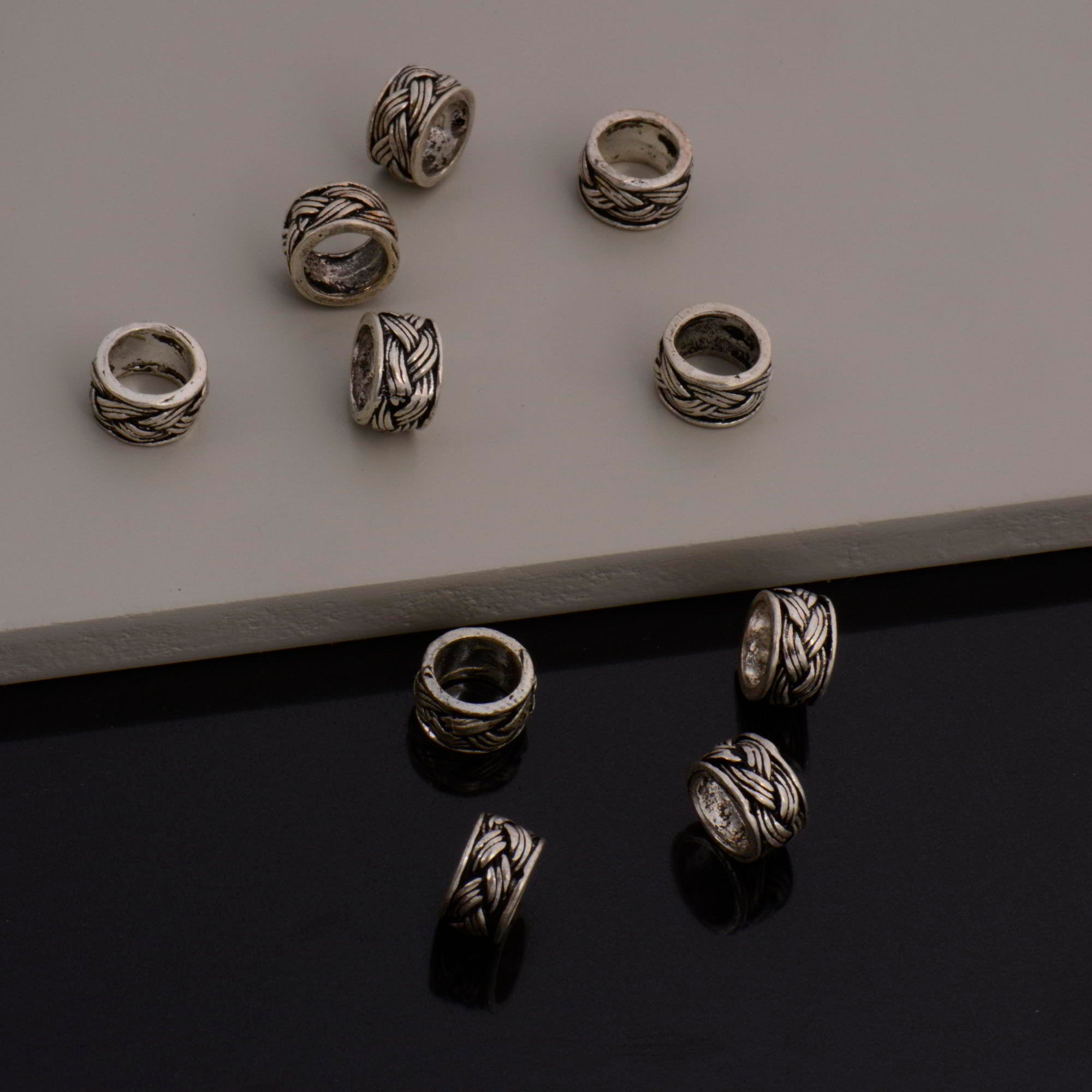 24K Gold Vermeil and 925 Silver Large Hole Bead Rings, Hole Beads Rings, Gold Plated Bead Rings, Jewelry Making Findings, M/VM137
