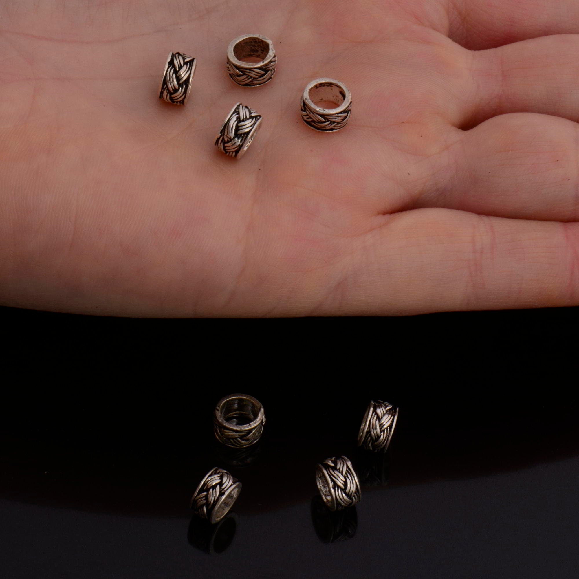 24K Gold Vermeil and 925 Silver Large Hole Bead Rings, Hole Beads Rings, Gold Plated Bead Rings, Jewelry Making Findings, M/VM137