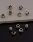 925 Sterling Silver Large Hole Bead Rings, Silver Hole Beads Rings, Solid Silver Rings, Jewelry Making Findings, M138