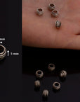 24K Gold Vermeil and 925 Silver Large Hole Bead Rings, Hole Beads Rings, 24K Gold Plated Bead Rings, Jewelry Making Findings, M/VM138