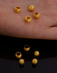 24K Gold Vermeil and 925 Silver Large Hole Bead Rings, Hole Beads Rings, 24K Gold Plated Bead Rings, Jewelry Making Findings, M/VM138