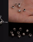 925 Sterling Silver Large Hole Bead Rings, Silver Hole Beads Rings, Solid Silver Rings, Jewelry Making Findings, M139