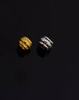 24K Gold Vermeil & 925 Silver Large Hole Bead Rings, Silver Hole Beads Rings, 24K Gold Plated Bead Rings, Jewelry Making Findings, M/VM139