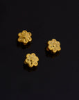 24K Gold Vermeil and 925 Silver Flower Beads, Handmade Silver Beads in Gold, Solid Silver Beads, Gold Floral Beads, Jewelry Supply, M/VM142