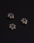 925 Sterling Silver Bead Caps, Handmade Silver Bead Caps in 24K Gold, Silver Bead Caps, Spacer Bead Caps, Jewelry Supply, M143
