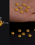 24K Gold Vermeil & 924 Silver Bead Caps, Handmade Silver Bead Caps in Gold, Silver Bead Caps, Spacer Bead Caps, Jewelry Supplies, M/VM143