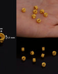 24K Gold Vermeil Separators, Handmade Silver Beads in 24K Gold, 925 Solid Silver Beads, Spacer Beads, Jewelry Supply, VM144