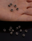24K Gold Vermeil & 925 Silver Separators, Handmade Silver Beads in 24K Gold, Solid Silver Beads, Spacer Beads, Jewelry Supply, M/VM144