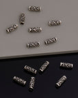 925 Sterling Silver Open Work Tube Beads, Antique Silver Tube Beads, Silver Spacer Beads, Jewelry Making, S57