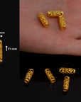 24K Gold Vermeil & 925 Silver Open Work Tube Beads, Tube Beads, Silver Open Work Tube Beads, Silver Tube Beads, Jewelry Findings, S57V-S57