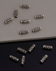 24K Gold Vermeil & 925 Silver Open Work Tube Beads, Tube Beads, Silver Open Work Tube Beads, Silver Tube Beads, Jewelry Findings, S57V-S57