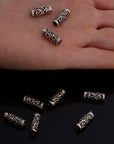 24K Gold Vermeil & 925 Silver Open Work Tube Beads, Tube Beads, Silver Open Work Tube Beads, Silver Tube Beads, Jewelry Findings, S57V-S57