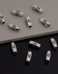 925 Sterling Silver Large Hole Tube Beads, Antique Silver Tube Beads, Silver Spacer Beads, Large Hole Tube Beads For Jewelry Making, S59