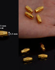 24K Gold Vermeil Large Hole Tube Beads, Tube Beads in 24K Gold, 925 Silver Large Hole Tube Beads, Silver Tube Beads For Jewelry Making, S59V