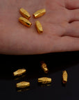 24K Gold Vermeil & 925 Silver Large Hole Tube Beads, Tube Beads in Gold, Large Hole Tube Beads, Silver Tube Beads, S59V - S59