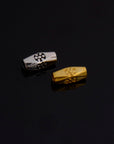24K Gold Vermeil & 925 Silver Large Hole Tube Beads, Tube Beads in Gold, Large Hole Tube Beads, Silver Tube Beads, S59V - S59