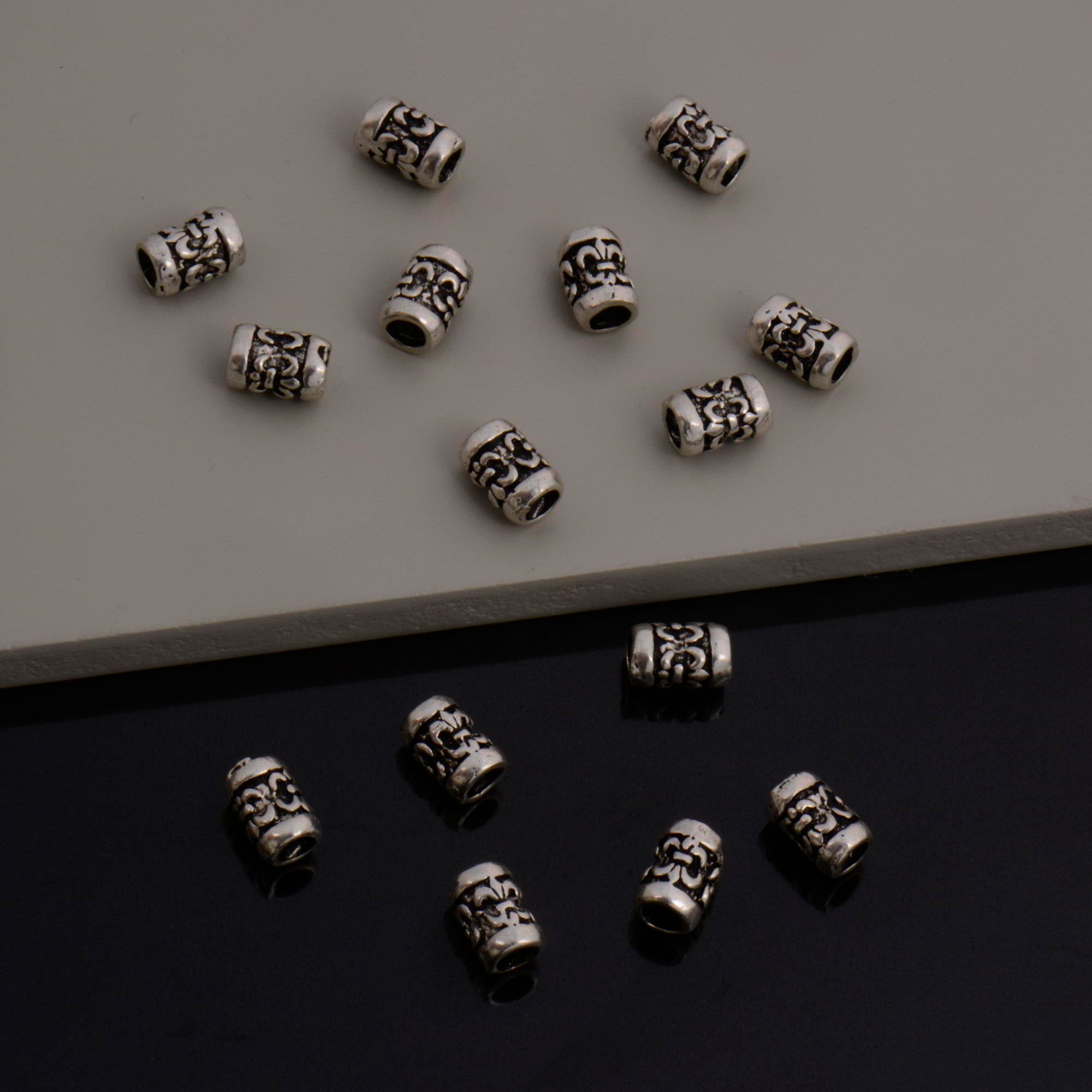 24K Gold Vermeil & 925 Silver Large Hole Tube Beads, Tube Beads in 24K Gold, Large Hole Tube Beads, jewelry findings, S60V-S60