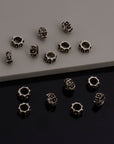 24K Gold Vermeil & 925 Silver Large Hole Bead Rings, Hole Beads Rings, 24K Gold Plated Bead Rings, Jewelry Making Findings, S61 / S61V