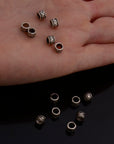 925 Sterling Silver Large Hole Bead Rings, Silver Hole Beads Rings, Solid Silver Rings, Jewelry Making Findings, S62