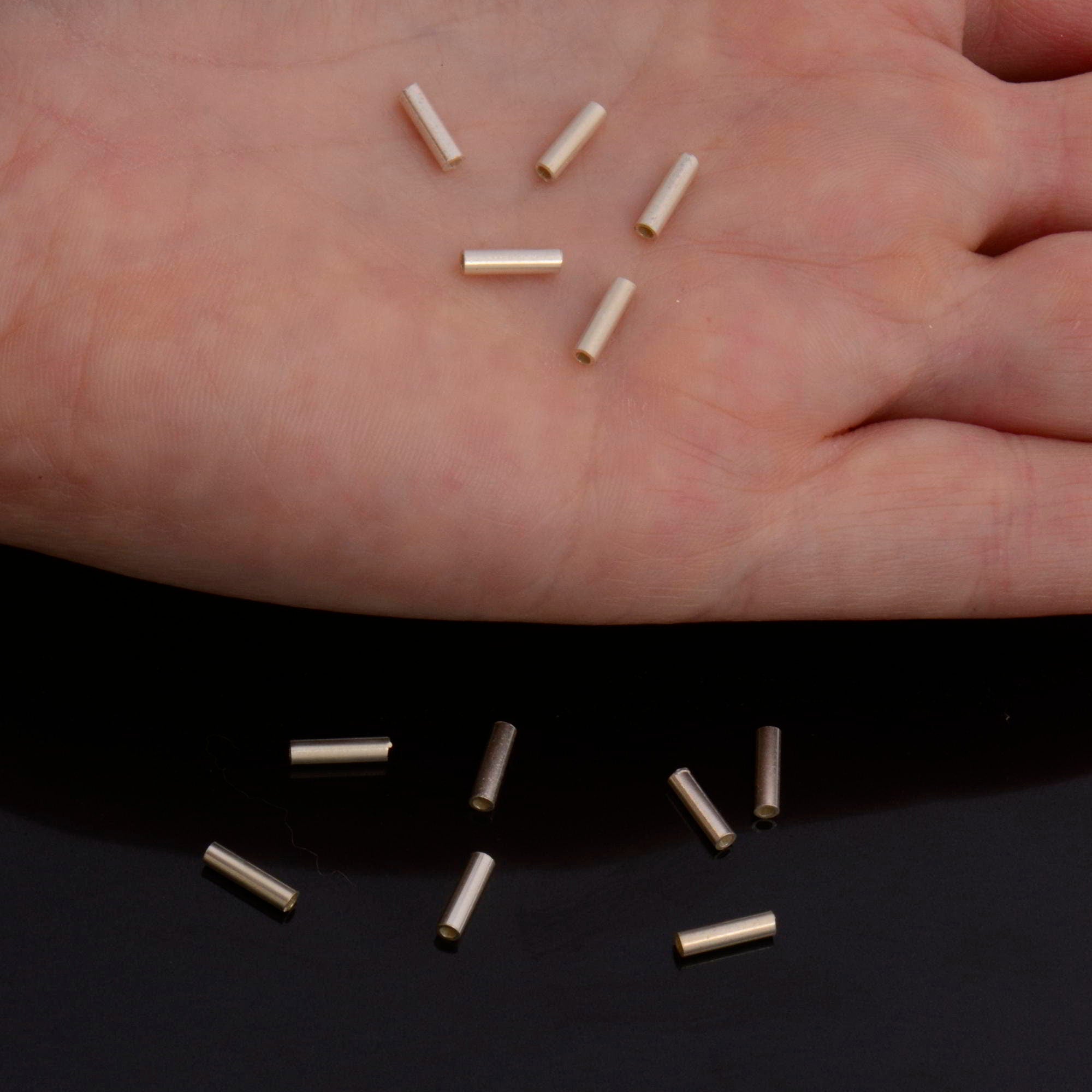 925 Sterling Silver Hole Tube Beads, Antique Silver Tube Beads, Silver Spacer Beads, Hole Tube Beads For Jewelry Making, S66