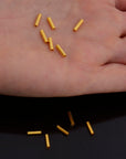24K Gold Vermeil Hole Tube Beads, Tube Beads in 24K Gold, 925 Silver Hole Tube Beads, Silver Tube Beads For Jewelry Making, S66V