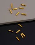 24K Gold Vermeil & 925 Silver Hole Tube Beads, Tube Beads in Gold, Hole Tube Beads, Silver Tube Beads, Jewelry Finding, S66V-S66