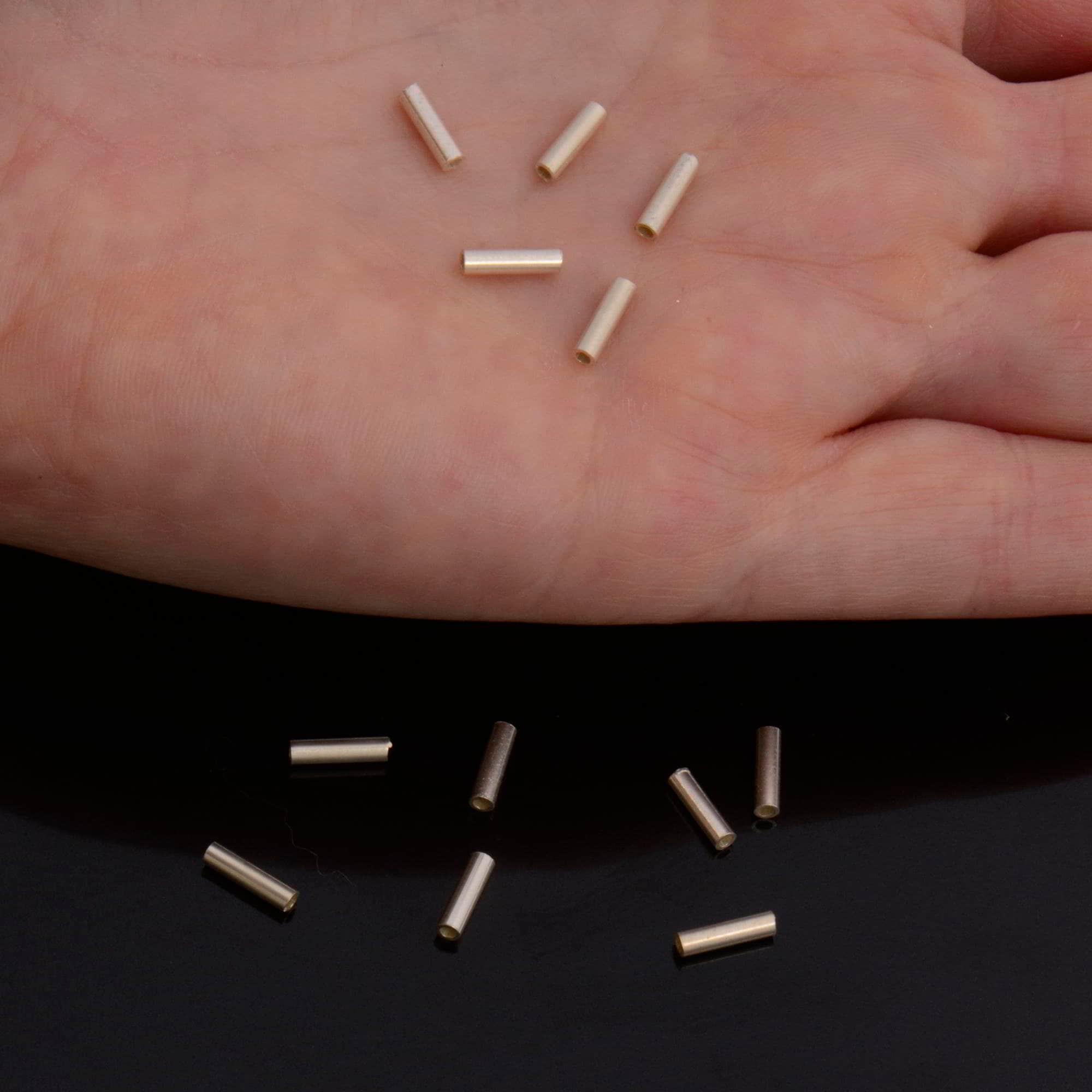 24K Gold Vermeil & 925 Silver Hole Tube Beads, Tube Beads in Gold, Hole Tube Beads, Silver Tube Beads, Jewelry Finding, S66V-S66