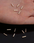 24K Gold Vermeil & 925 Silver Hole Tube Beads, Tube Beads in Gold, Hole Tube Beads, Silver Tube Beads, Jewelry Finding, S66V-S66