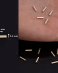 24K Gold Vermeil & 925 Silver Hole Tube Beads, Tube Beads in Gold, Hole Tube Beads, Silver Tube Beads, Jewelry Finding, S66V-S66