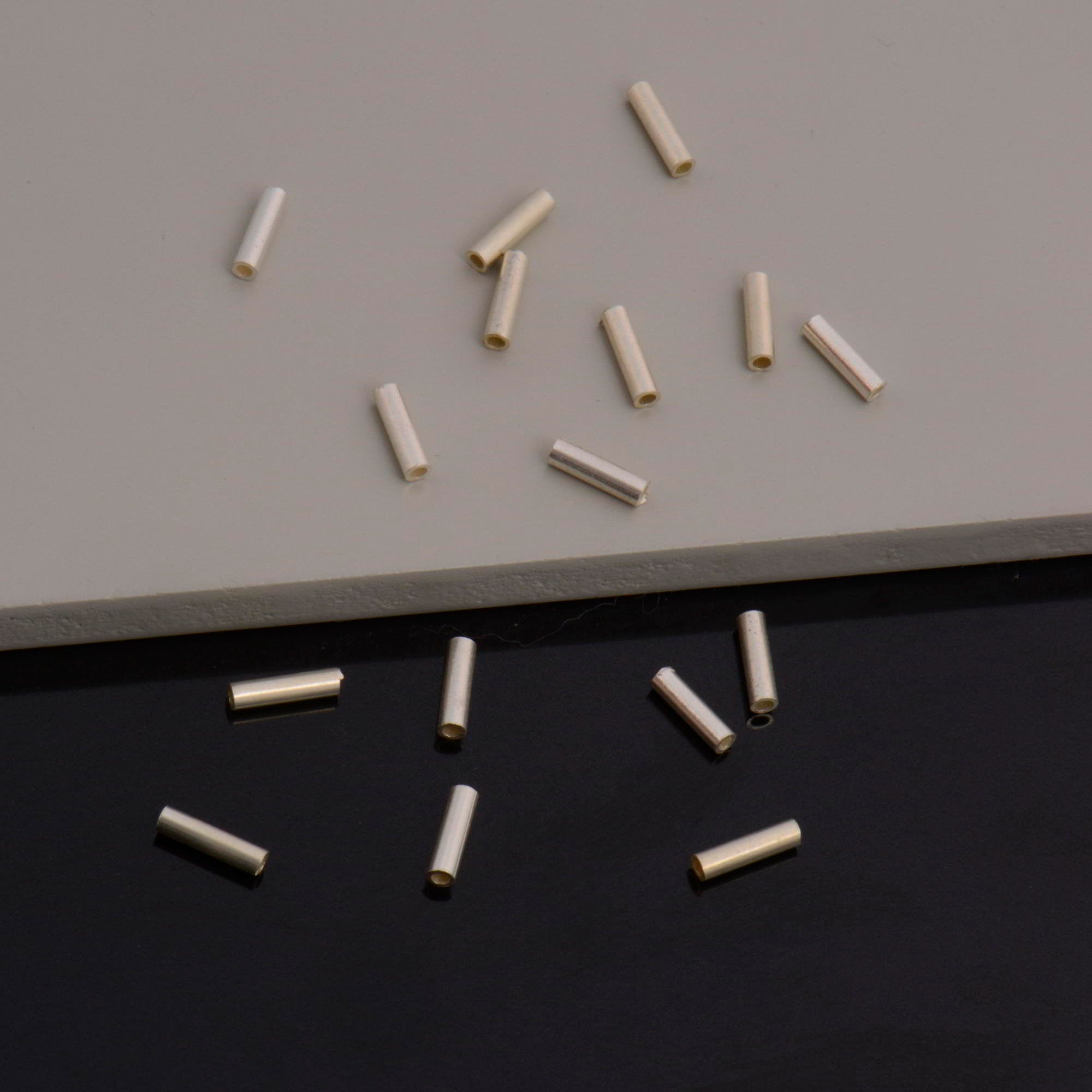 24K Gold Vermeil & 925 Silver Hole Tube Beads, Tube Beads in Gold, Hole Tube Beads, Silver Tube Beads, Jewelry Finding, S66V-S66