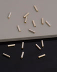 24K Gold Vermeil & 925 Silver Hole Tube Beads, Tube Beads in Gold, Hole Tube Beads, Silver Tube Beads, Jewelry Finding, S66V-S66