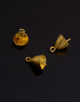 24K Gold Vermeil & 925 Silver Peg Bail Handmade Bead Caps for Half Drilled Beads, Silver Bead Caps in Gold, Jewelry Supplies, S67/S67V